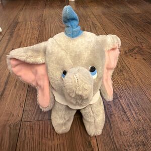 VTG Disney Dumbo Grey Stuffed Plush Animal EUC 80s